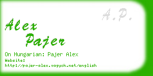 alex pajer business card
